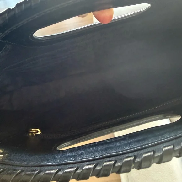 Michael Kors Black Leather Wristlet Clutch - Picture 5 of 6